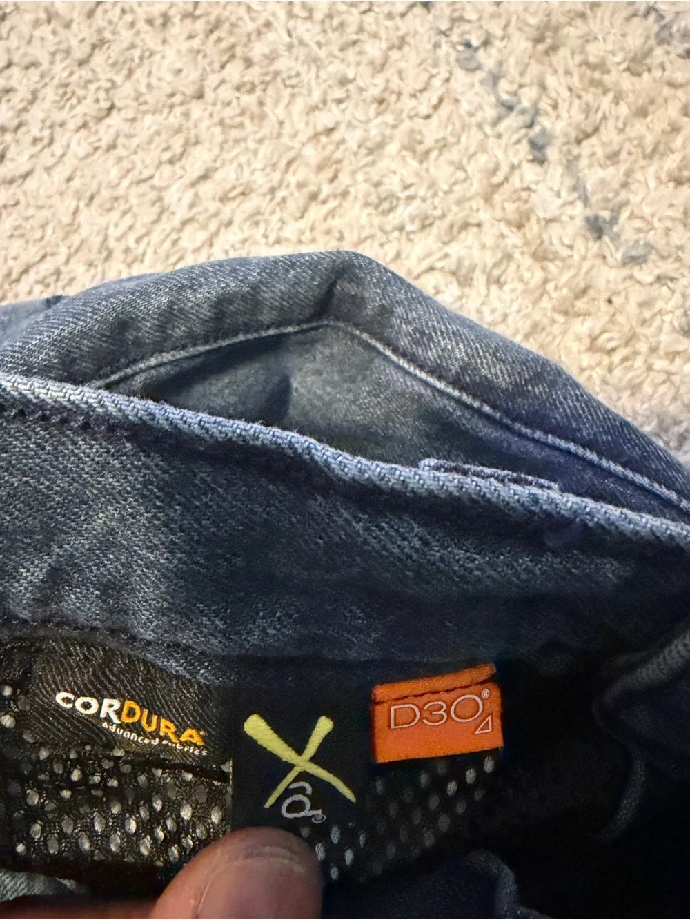 Klim K Fifty Motorcycle Riding Jeans - Size 34 Regular - Cordura Denim w/ D3O Ar